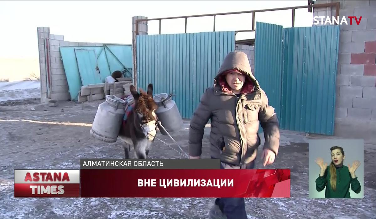 Воду на ишаках вынуждены возить жители микрорайона в Алматинской области