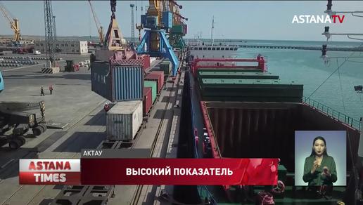 Миллионный транзитный контейнер АО НК «КТЖ» принят в порту Актау