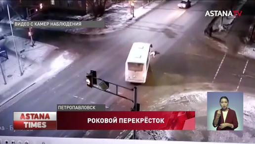 Маршрутка на скорости протаранила пешеходов в Петропавловске