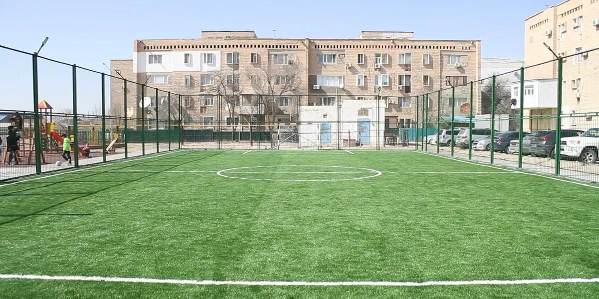 АО «Самрук-Қазына» подарил жителям Жанаозена детские и спортивные площадки
