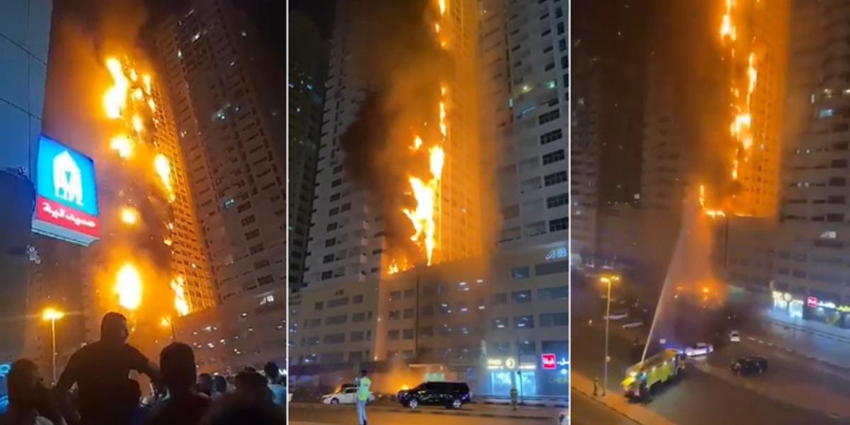 36 этажей пламени: в ОАЭ загорелся небоскреб